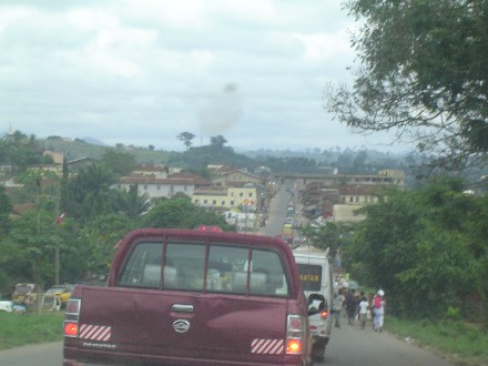Sunday traffic into Nsawam